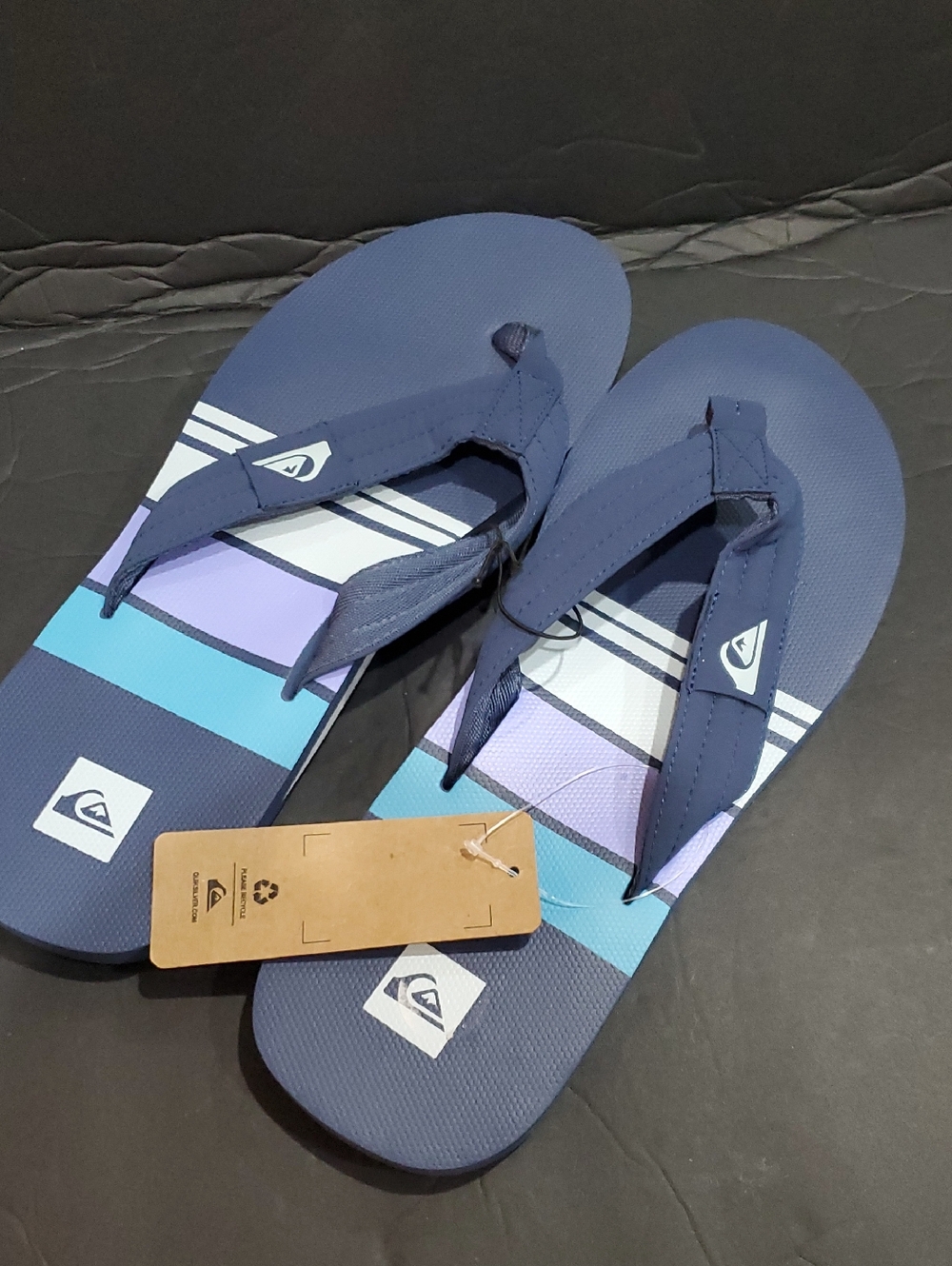 Quiksilver Men's Molokai Layback Flip Flop Sandals‎ slippers size 13 brand new
